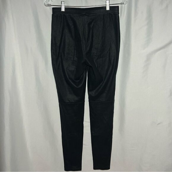 Trouve Faux Vegan Pebbled Leather Black Leggings XS - Picture 5 of 6